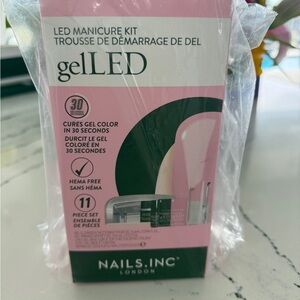 Gel nail Led kit new in box & packaging Nails Inc. LED Manicure Kit Pink Chiffon